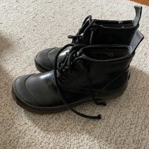 Bogs black rubber rain boots, European 39, US 8